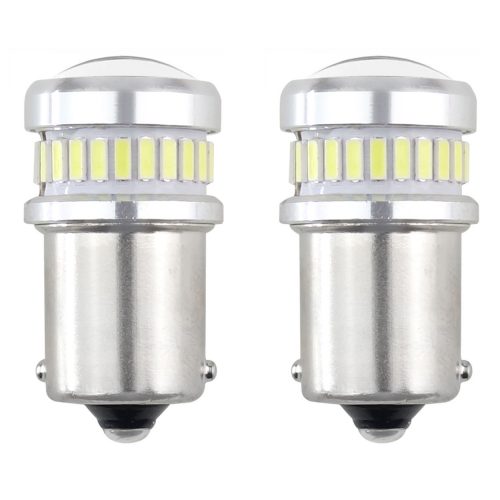 AMIO BA15S P21W R10W R5W 24+6SMD Weiß LED Scheinwerferlampe