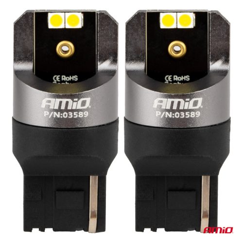 AMIO CANBUS PRO series 7440 T20 W21W 4x3030 SMD Weiß 12/24V LED Scheinwerferlampe