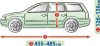 455-485 cm MG Auto-Abdeckplane - XL Kombi/Schrägheck