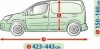 423-443 cm MG Auto-Abdeckplane - L Kleiner Lieferwagen